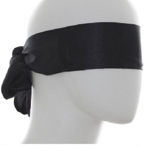 Blindfold silky satin BLACK